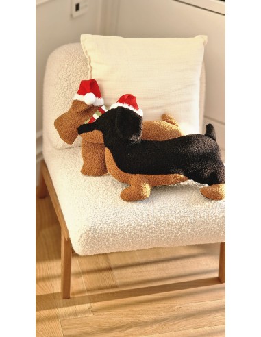 Cuscino a forma di cane con cappello natalizio 2 modelli KOPANT001870 Koopman | Futurartshop.com