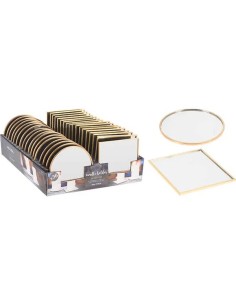 Piatto specchio 10 cm oro 2 modelli KOPACC681490 Koopman | Futurartshop.com