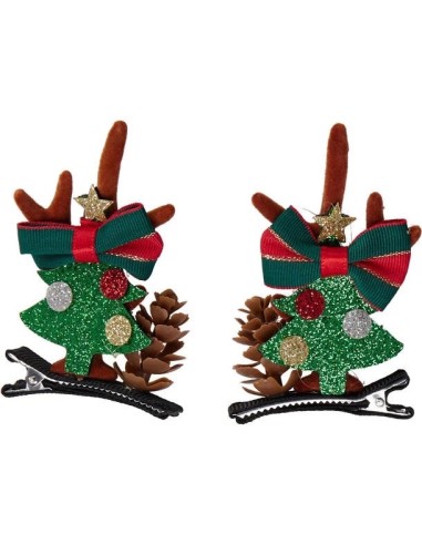 2 clip capelli natale 5 cm 6 modelli KOPANM400100 Koopman | Futurartshop.com