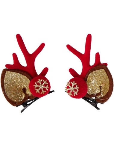 2 Christmas hair clips 5 cm 6 models KOPANM400100 Koopman | Futurartshop.com