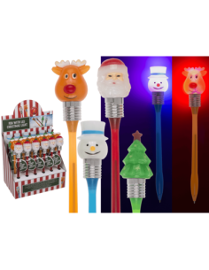 Penna a sfera con motivi di luce natalizie a led 4 modelli OTB160033 Out of The Blue | Futurartshop.com