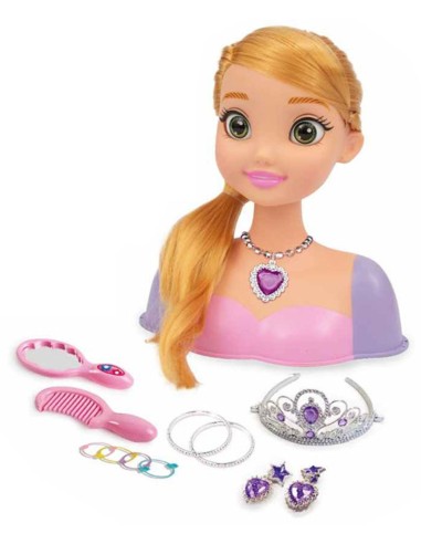 Princess Rapunzel Deluxe Styling Head Doll 13 Hair Accessories Color Change GRAGG02997 Grandi giochi | Futurartshop.com