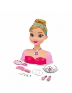 Cinderella Princess Styling Head Hair Play 14 Accessories Brush Clips Tiara Set GRAGG02996 Grandi giochi | Futurartshop.com