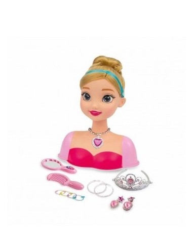 Cinderella Princess Styling Head Hair Play 14 Accessories Brush Clips Tiara Set GRAGG02996 Grandi giochi | Futurartshop.com