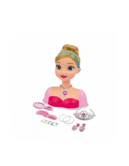Cinderella Princess Styling Head Hair Play 14 Accessories Brush Clips Tiara Set GRAGG02996 Grandi giochi | Futurartshop.com