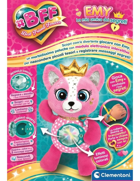 BFF Emy My Secret Friend Interactive Soft Plush Toy Girls CLE16680 Clementoni | Futurartshop.com