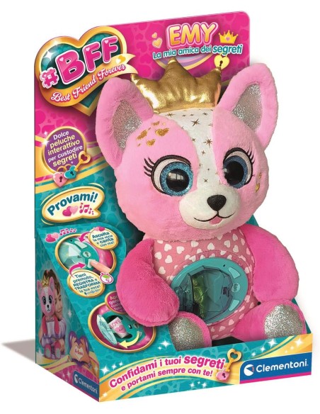 BFF Emy La Mia Amica dei Segreti Peluche Interattivo Morbido Bambine CLE16680 Clementoni | Futurartshop.com