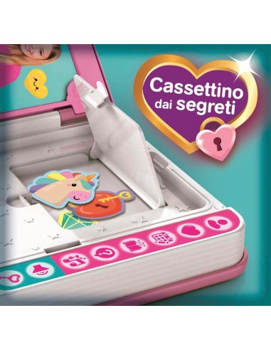 BFF Unicorn Interactive Secret Diary LCD Display Secret Drawer Girls CLE16681 Clementoni | Futurartshop.com