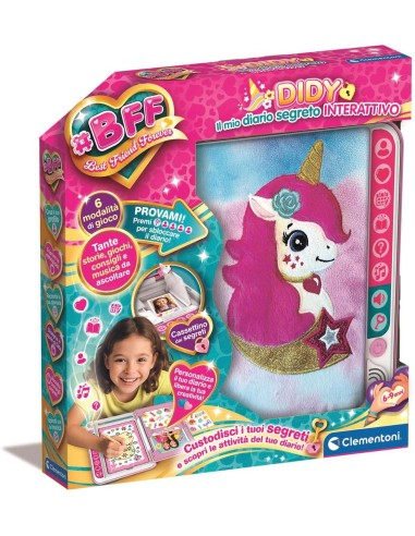 BFF Unicorn Interactive Secret Diary LCD Display Secret Drawer Girls CLE16681 Clementoni | Futurartshop.com