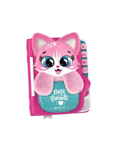 BFF Sally Digital Secret Diary LCD Animated Cat Eyes QWERTY Keyboard 20 Activities Girls CLE16491 Clementoni | Futurartshop.com