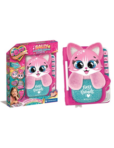 BFF Sally Diario Segreto Digitale LCD Gatto Occhi Animati Tastiera QWERTY 20 Attività Bambine CLE16491 Clementoni | Futurarts...
