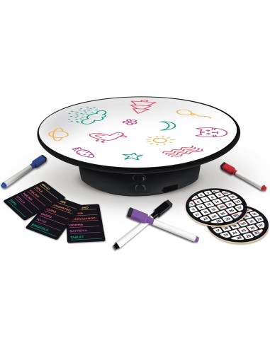 Disco Draw Party Board Game Rotating Canvas Creative Drawing Challenges Family All Ages ITA CLE16704 Clementoni | Futurartsho...