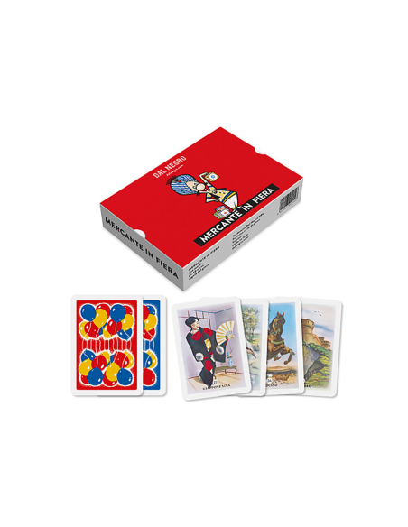 Mercante in Fiera 80 Carte Gioco Società Astuccio Rosso 12883 Dal Negro | Futurartshop.com