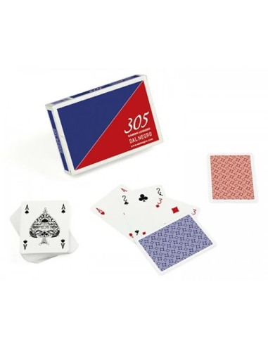 Ramino 305 Playing Cards Dal Negro 2 Decks 110 Pcs Red Blue DAN020009 Dal Negro | Futurartshop.com