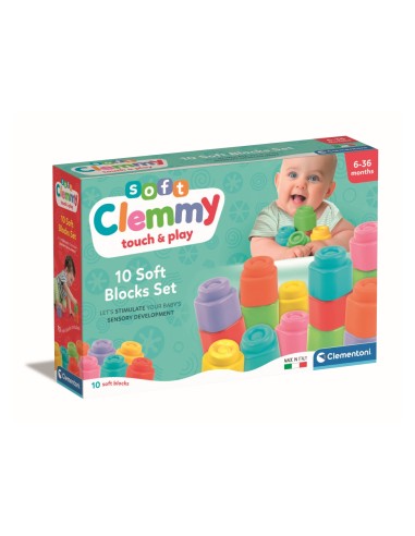 Soft Clemmy 10 Mattoncini Morbidi Prima Infanzia CLE17988 Clementoni | Futurartshop.com