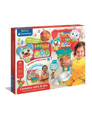 Baby Canestro Mira e Tira Basket Elettronico 18M+ CLE17546 Clementoni | Futurartshop.com