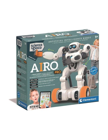 AIRO Pro Robot Intelligenza Artificiale 6 Motori 9+ CLE19449 Clementoni | Futurartshop.com