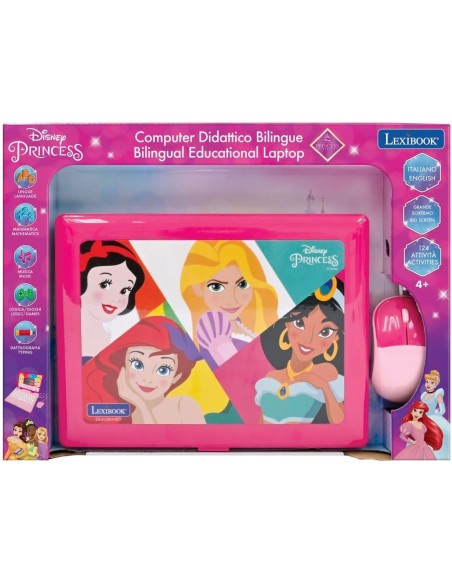 Disney Princess Bilingual Learning Laptop 164 Games IT/EN LEXJC598DPI5 Lexibook | Futurartshop.com
