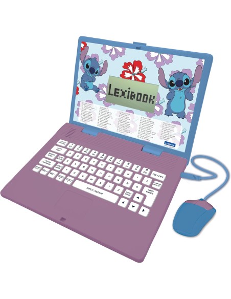 Stitch Bilingual Learning Laptop 124 Games IT/EN Kids LEXJC598DI5 Lexibook | Futurartshop.com