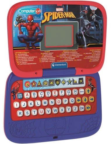 Spider Man Computer Kid Clementoni Educational Laptop 4+ ITA CLE16057 Clementoni | Futurartshop.com