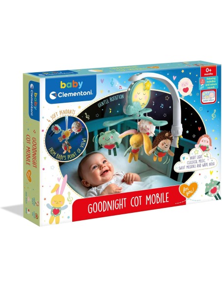 Giostrina Musicale Goodnight Culla Lettino Neonati 0+ CLE17561 Clementoni | Futurartshop.com