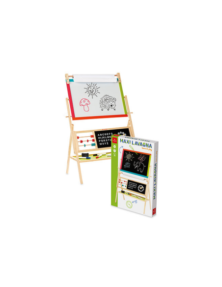 Maxi Double-Sided Wooden Easel Clock 3+ DAN054029 Dal Negro | Futurartshop.com