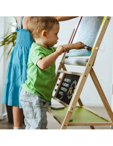 Maxi Double-Sided Wooden Easel Clock 3+ DAN054029 Dal Negro | Futurartshop.com