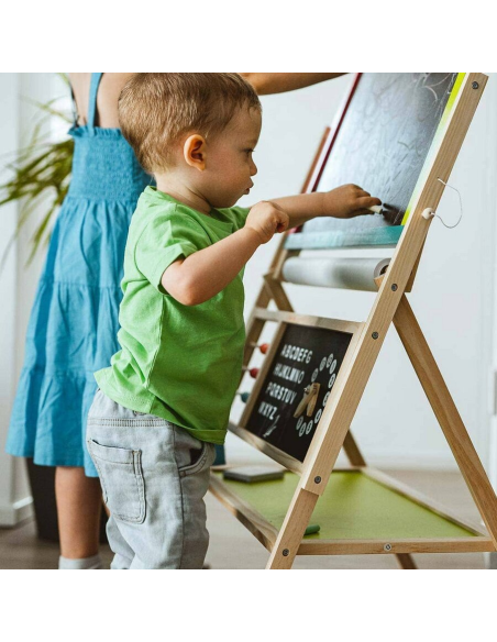 Maxi Double-Sided Wooden Easel Clock 3+ DAN054029 Dal Negro | Futurartshop.com
