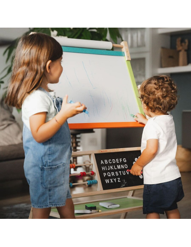 Maxi Double-Sided Wooden Easel Clock 3+ DAN054029 Dal Negro | Futurartshop.com