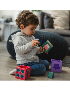 Active Wooden Cubes 5 Stackable Blocks 4 Shapes DAN054116 Dal Negro | Futurartshop.com 2