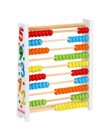 Pallottoliere Legno 100 Palline Colorate 3+ DAN054013 Dal Negro | Futurartshop.com
