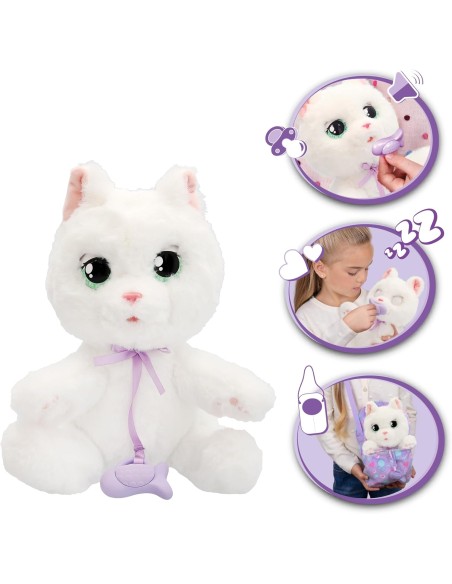 Baby Paws Cat Kitten Sounds Opens Eyes Carrier Bag 3+ AGR927131 IMC Toys | Futurartshop.com