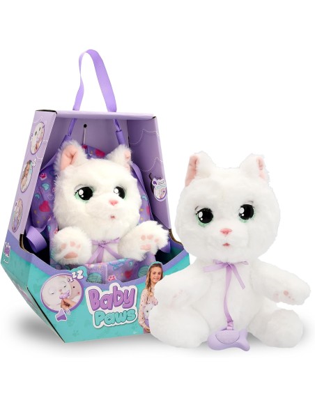Baby Paws Cat Kitten Sounds Opens Eyes Carrier Bag 3+ AGR927131 IMC Toys | Futurartshop.com