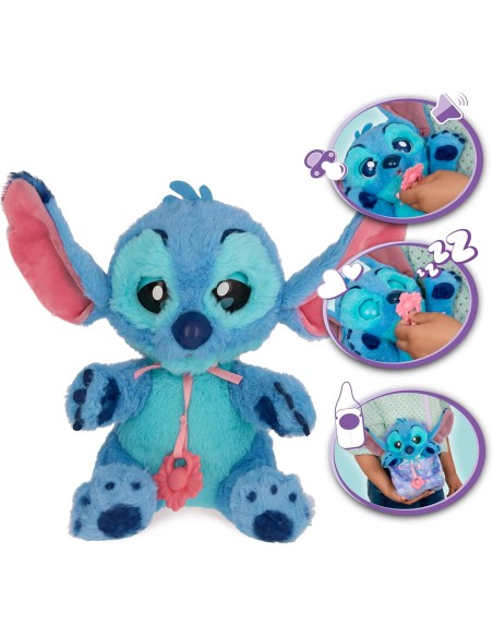 Baby Paws Disney Stitch Sounds Opens Eyes Carrier Bag 3+ AGR927001 IMC Toys | Futurartshop.com