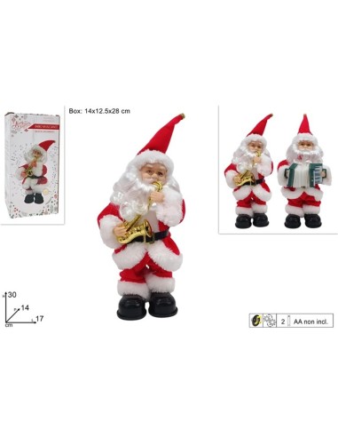 Babbo Natale Animato con Movimento e Musica a Batterie DEC2041V5021 Futurart | Futurartshop.com
