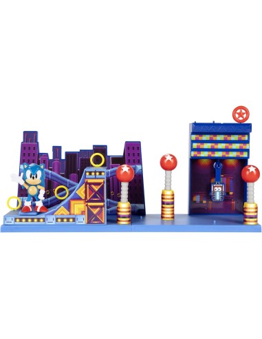 Sonic The Hedgehog Playset Studiopolis Zone con Sonic 6 cm JAK40692 Jakks Pacific | Futurartshop.com