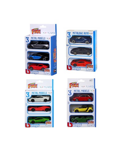 Street Fire Set 3 Auto Die-Cast Scala 1:43 | 3+ Anni BUR18-30007 Burago | Futurartshop.com