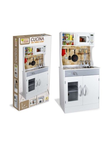 Cucina Giocattolo Legno 4 Fuochi Microonde 90 cm TEO40619 Teorema | Futurartshop.com