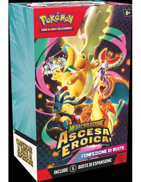 Pokémon Megaevoluzione Ascesa Eroica Bundle 6 Buste Booster ITA GAMPK10311-I The Pokémon Company | Futurartshop.com