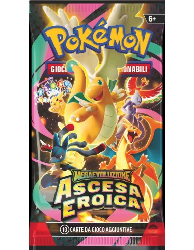 Pokémon Megaevoluzione Ascesa Eroica Bundle 6 Buste Booster ITA GAMPK10311-I The Pokémon Company | Futurartshop.com