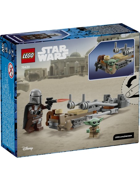 LEGO 75436 Mandalorian & Grogu Speeder Bike Star Wars 58 Pieces LEG6588610 Lego | Futurartshop.com