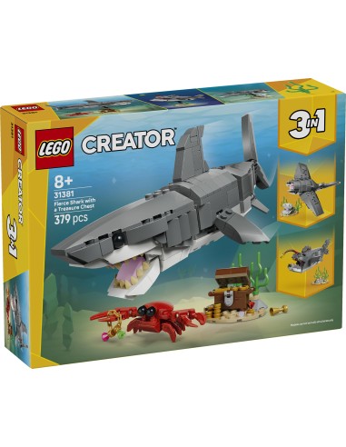 LEGO Creator 31381 Squalo con Scrigno del Tesoro 3in1 8+ LEG6585552 Lego | Futurartshop.com