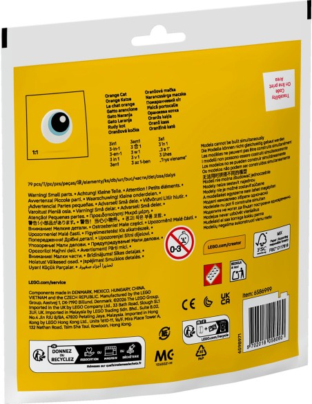 LEGO Creator 30714 Gatto Arancione 3in1 Polybag 79 Pezzi 6+ LEG6586999 Lego | Futurartshop.com