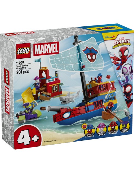 LEGO Marvel 11208 Team Spidey Pirate Ship Set Age 4+ LEG6588509 Lego | Futurartshop.com
