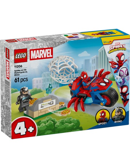 LEGO Marvel 11206 Spidey on his Motorcycle vs Rhino 4+ LEG6588505 Lego | Futurartshop.com