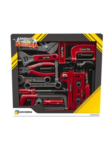 Smonta e Rimonta Set 20 Attrezzi Gioco Officina Bambini 3+ GIOGGI220111  | Futurartshop.com
