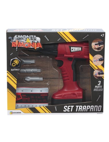 Take Apart Electric Drill Set 3 Bits Tool Toy Kids Age 3+ GIOGGI210101  | Futurartshop.com