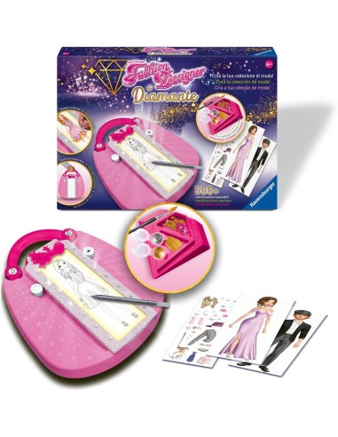 Ravensburger - Fashion Designer Diamante, Crea la tua Collezione di Moda, Gioco Creativo per Disegnare RAV23857 Ravensburger ...