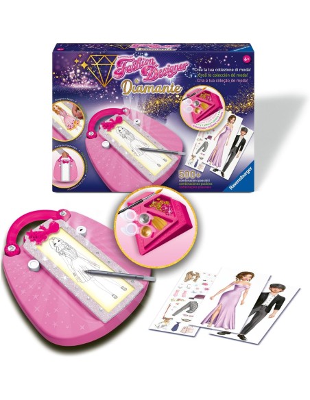 Ravensburger - Fashion Designer Diamante, Crea la tua Collezione di Moda, Gioco Creativo per Disegnare RAV23857 Ravensburger ...