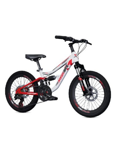 Bici Bicicletta 20 MTV full bicolor bianca rossa ROUITA-B166 Magik Bike | Futurartshop.com